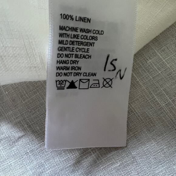 Tommy Bahama 100% Linen Long Sleeve Shirt Womens L Cream Button Up Coastal - Picture 6 of 9